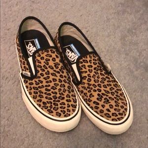 Women’s leopard slip on vans size 8